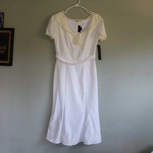 Stop Staring! 1930's Railene Ivory Wiggle Dress